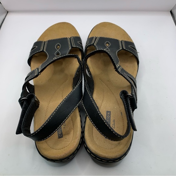 Clarks Leisa Lakelyn Women's Pewter black sandals size 8 M F15 - Picture 6 of 7